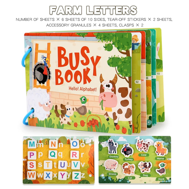 Nestora QuietPlay – Montessori Busy Book | Early Learning & Sensory Activity for Toddlers