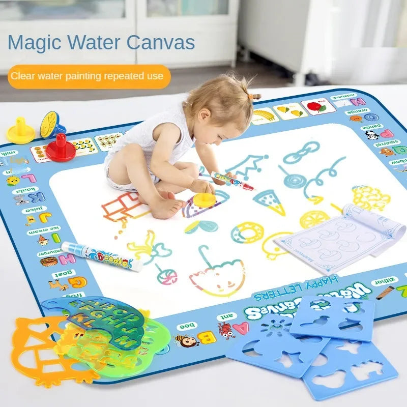 Nestora AquaDoodle – Magic Water Drawing Mat | Reusable Coloring Play Mat for Kids