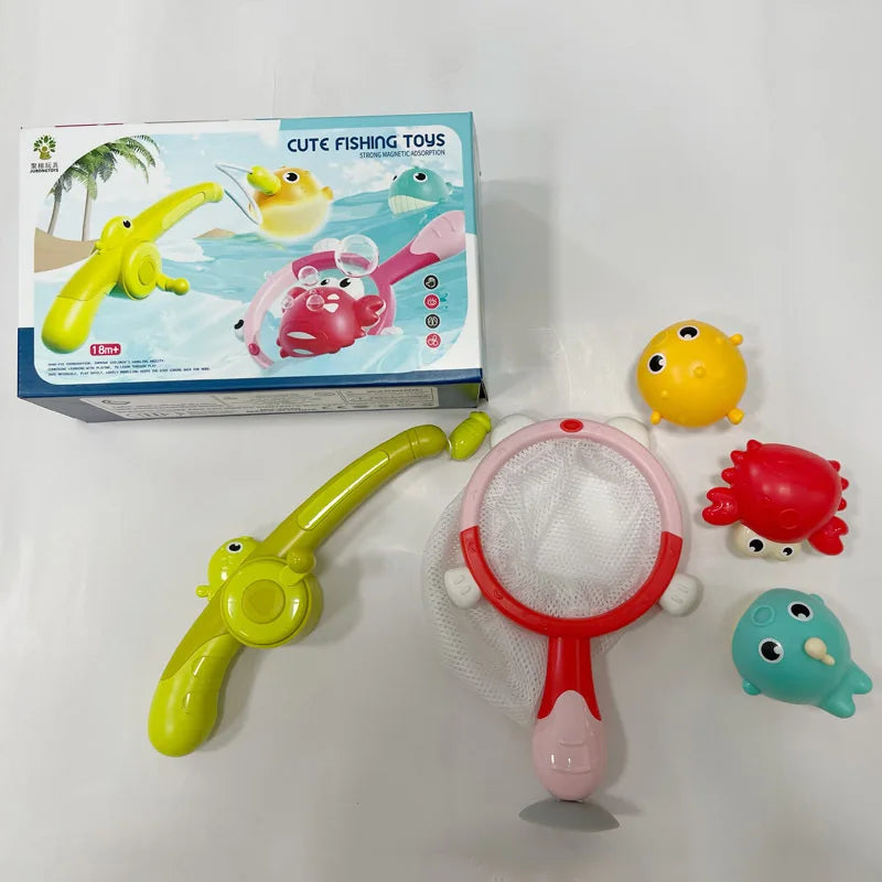 Nestora SplashCatch – LED Magnetic Fishing Game | Bath Toy Set for Toddlers
