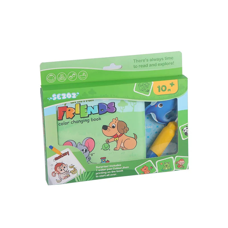 Nestora SplashPages – Baby Bath Book | Magic Water Coloring & Sensory Fun for Toddlers