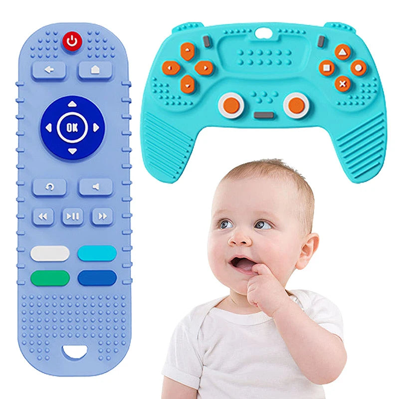 Nestora ChewPlay – Silicone Teething Toy | Game Controller Design for Infants