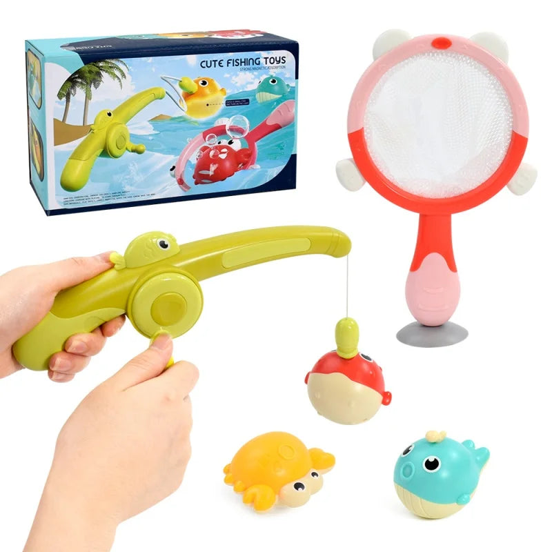 Nestora SplashCatch – LED Magnetic Fishing Game | Bath Toy Set for Toddlers