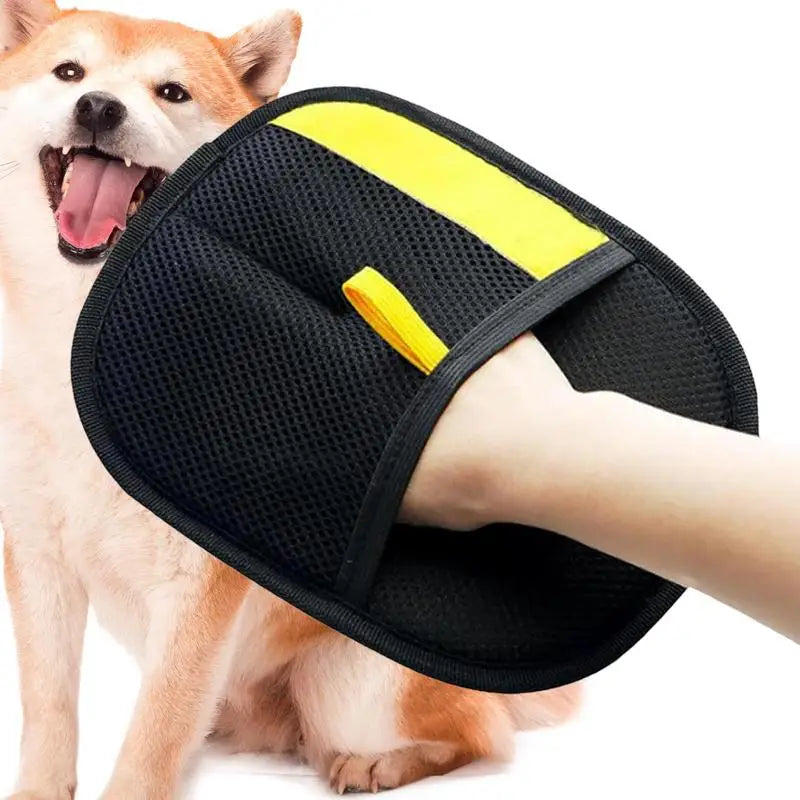 Nestora DualTouch – Double-Sided Grooming Glove | Deshedding & Massaging Brush for Dogs & Cats