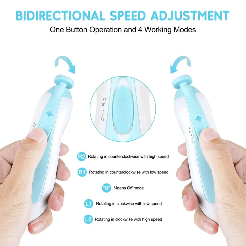 Nestora TrimNest Pro – Electric Baby Nail Trimmer | Safe, Silent Grooming for Newborns & Toddlers