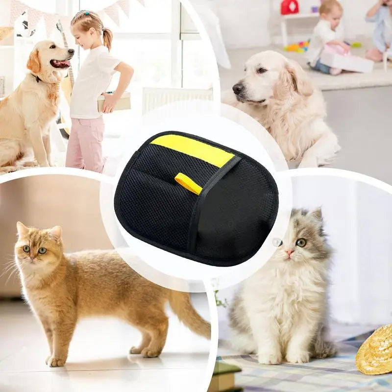 Nestora DualTouch – Double-Sided Grooming Glove | Deshedding & Massaging Brush for Dogs & Cats