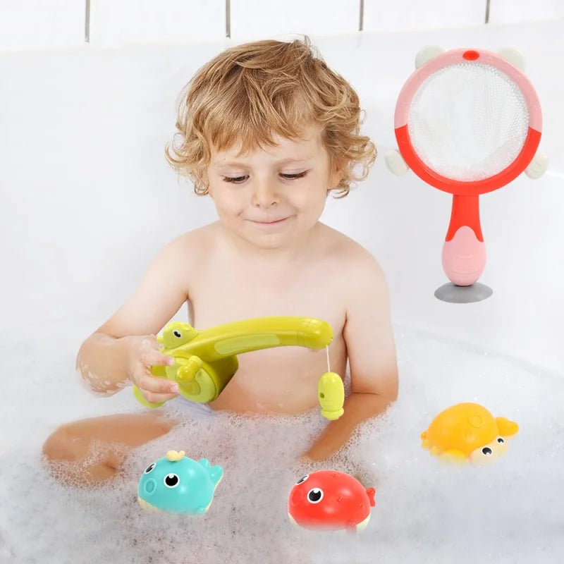 Nestora SplashCatch – LED Magnetic Fishing Game | Bath Toy Set for Toddlers