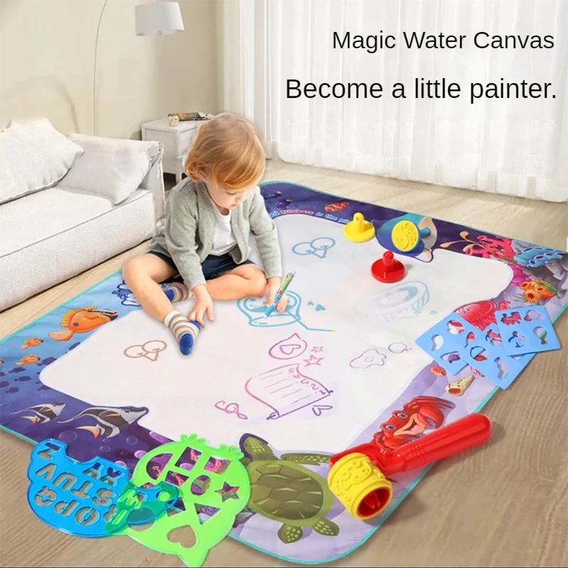 Nestora AquaDoodle – Magic Water Drawing Mat | Reusable Coloring Play Mat for Kids