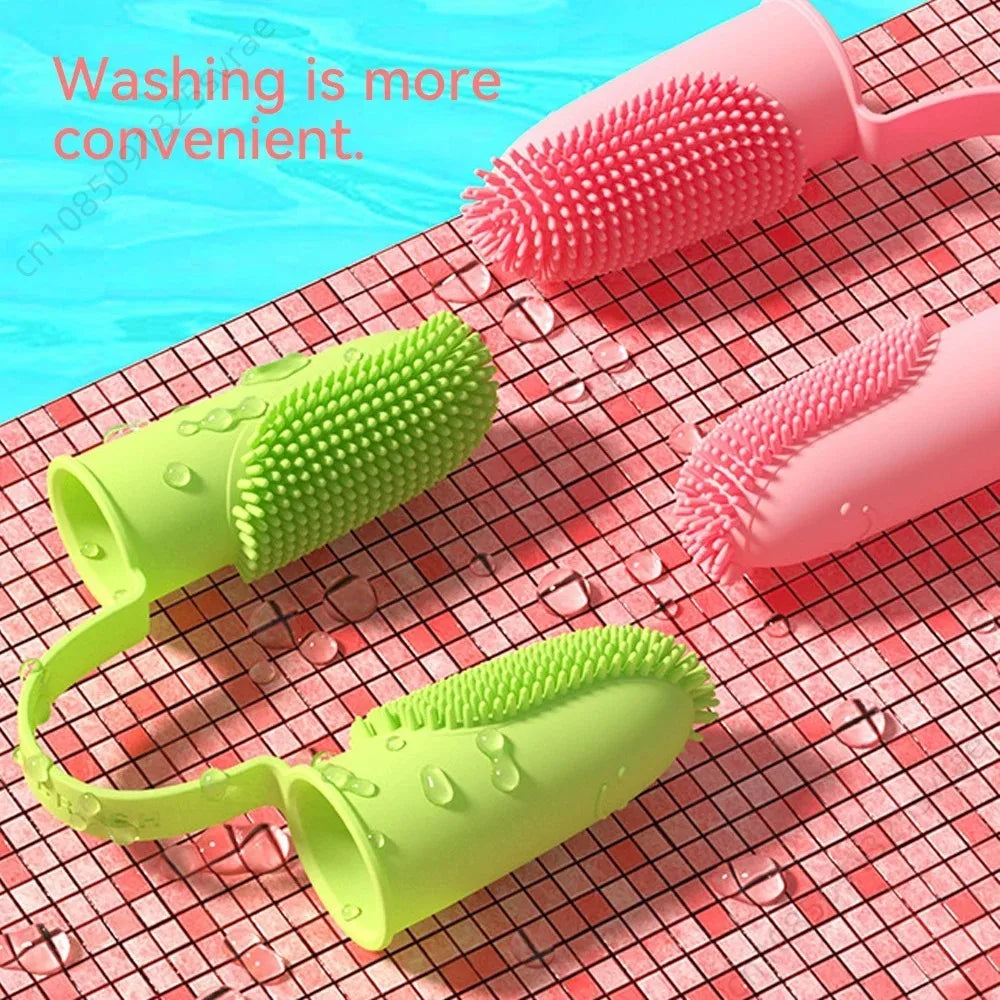 Nestora FreshFingers – Double-Finger Toothbrush for Dogs & Cats | Soft TPR Dental Care Tool
