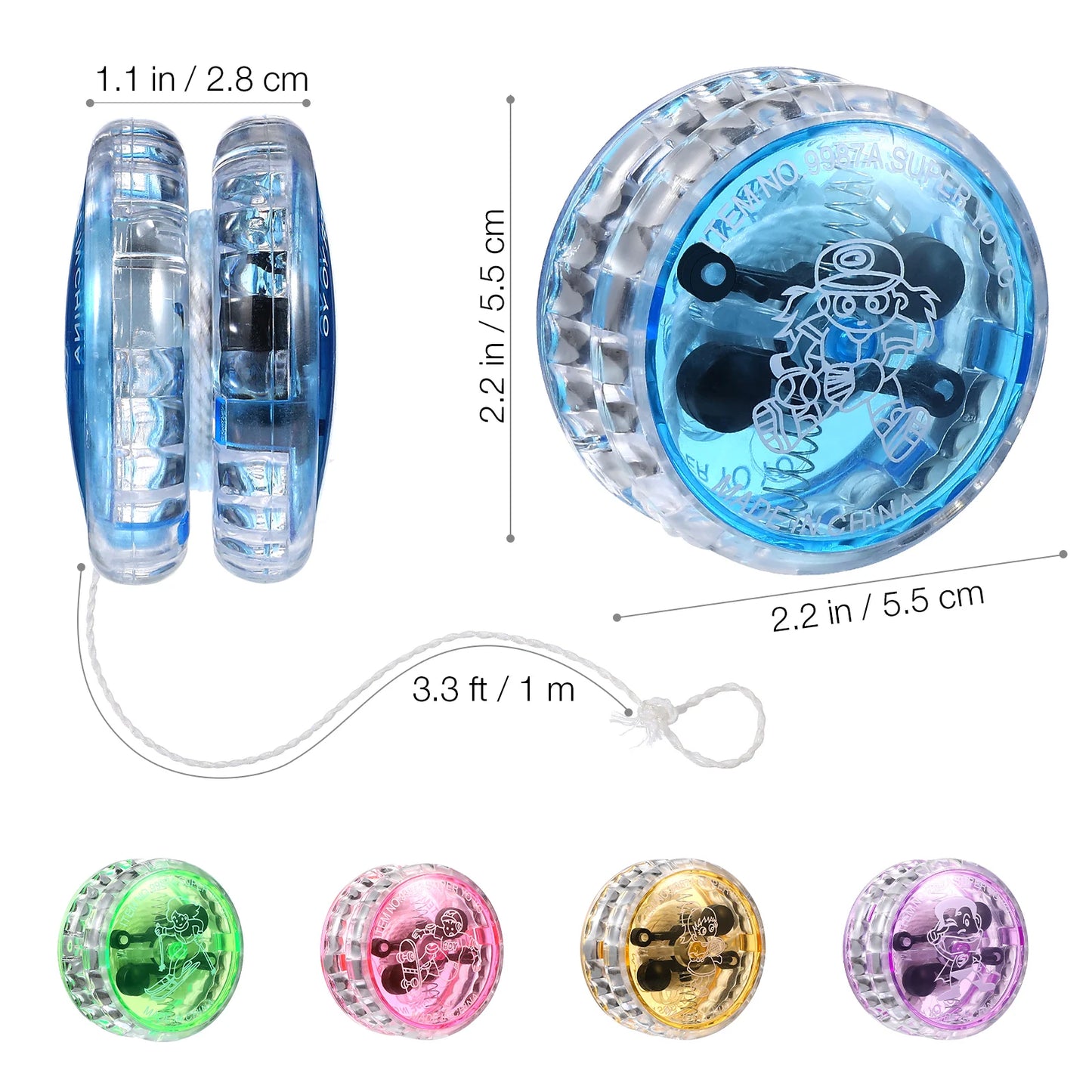 Nestora GlowBounce – LED YoYo Ball Set | Light-Up Party Toy for Kids (2-Pack)