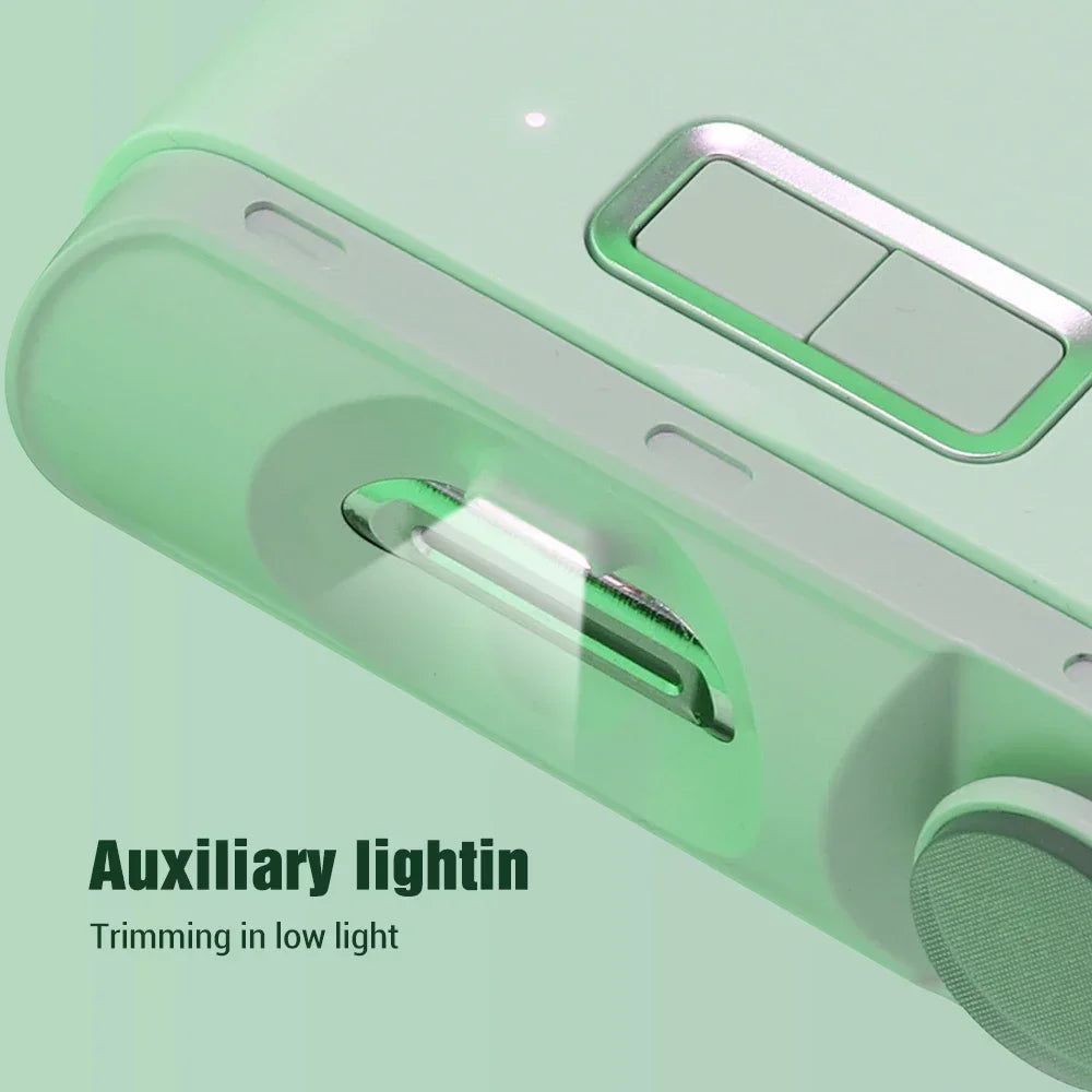 Nail Clipper Electric Manicure Nail Trimmer With Light for Adult Baby Finger Toe Scissors Pedicure Thick Nails Cutter Sharpener