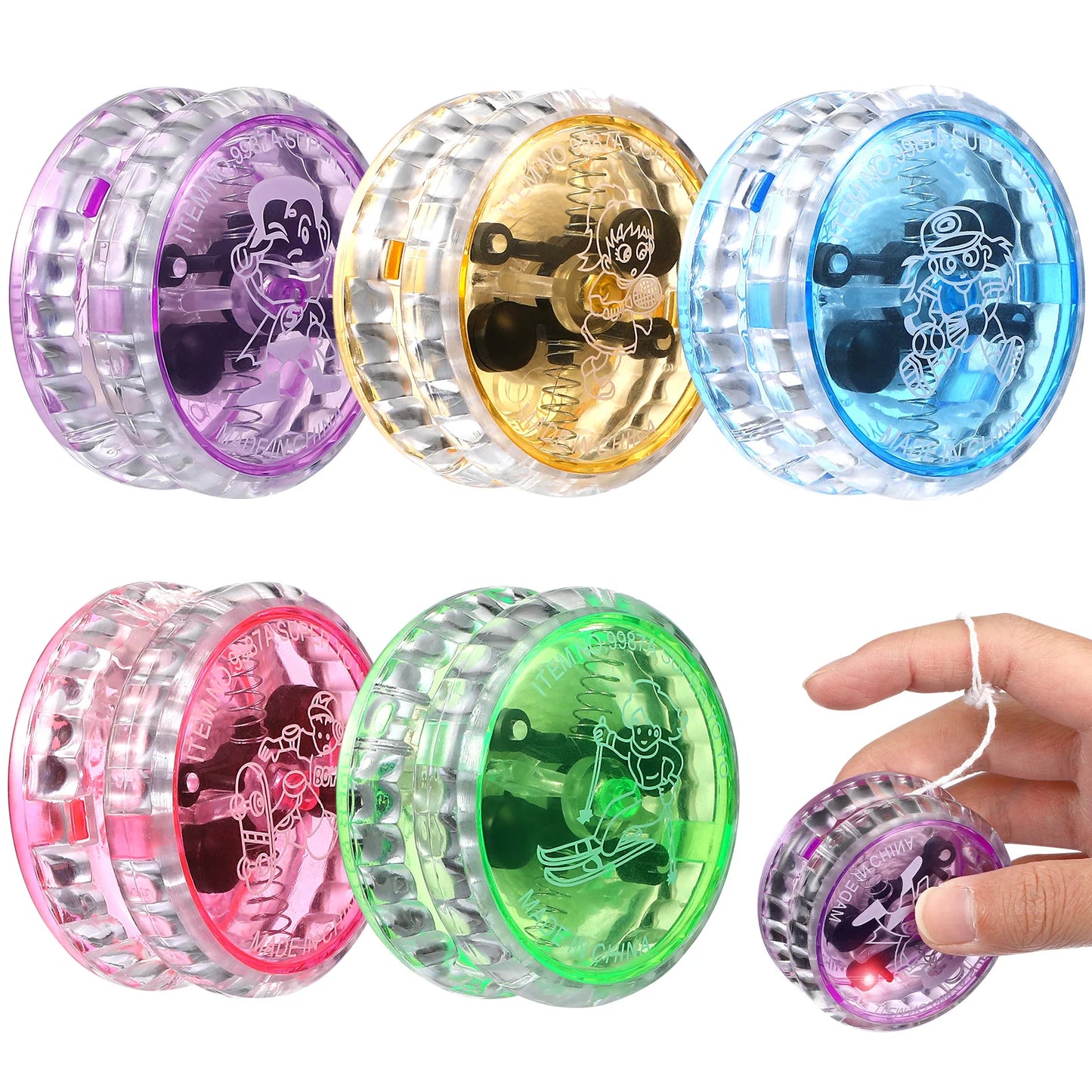 Nestora GlowBounce – LED YoYo Ball Set | Light-Up Party Toy for Kids (2-Pack)