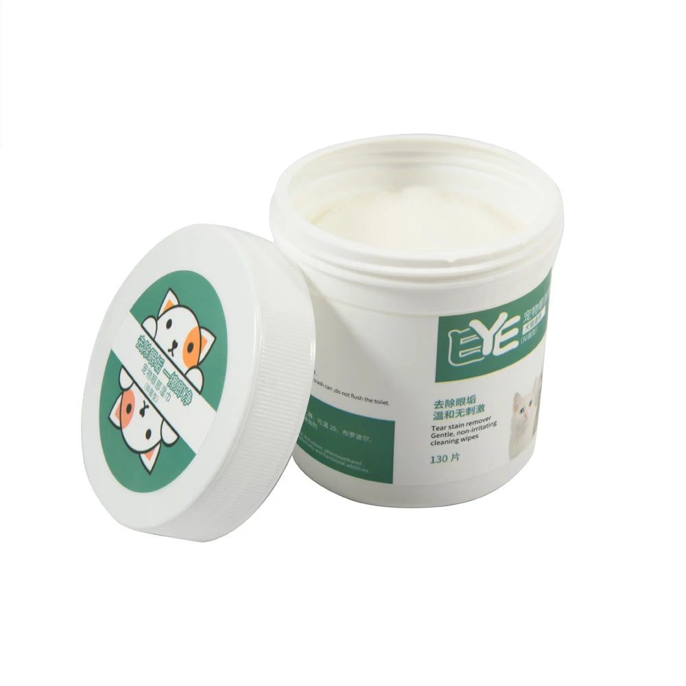 Nestora ClearEyes – 130PCS Pet Eye Wipes for Dogs & Cats