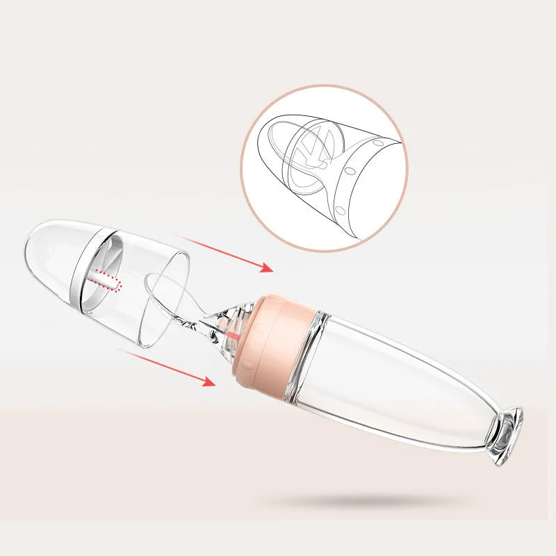 Nestora SpoonSip – Silicone Feeding Bottle Spoon | Baby Food Supplement Tool