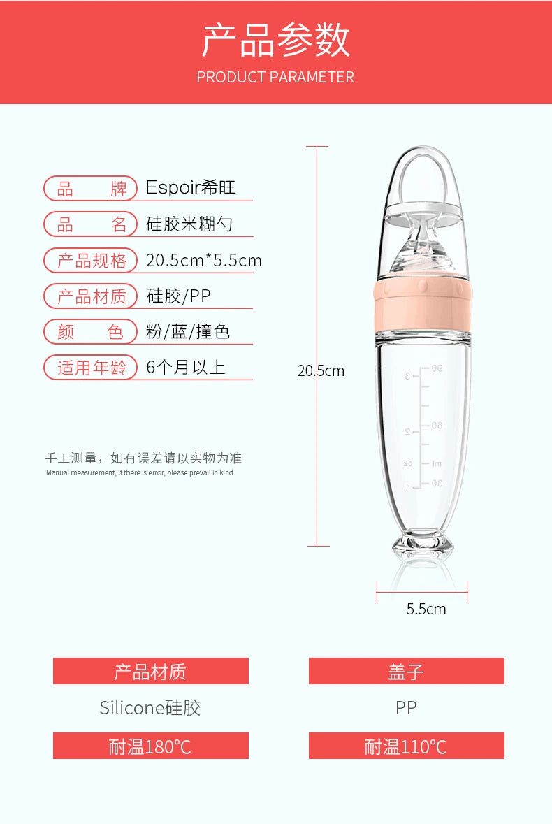 Nestora SpoonSip – Silicone Feeding Bottle Spoon | Baby Food Supplement Tool