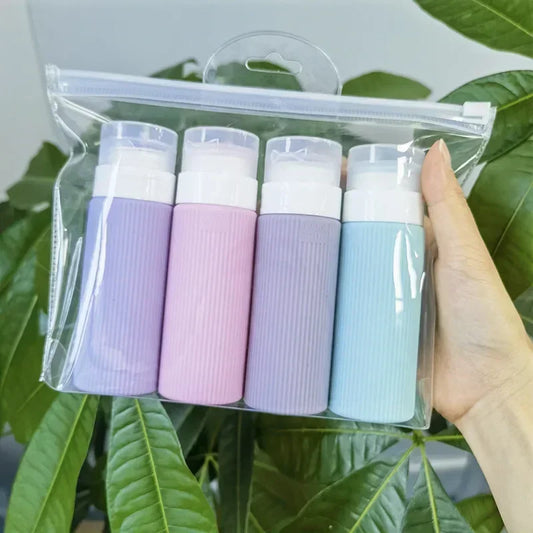 Nestora TravelDrop – 4-Pack Silicone Bottles | Leak-Proof Toiletry Set (100ml)
