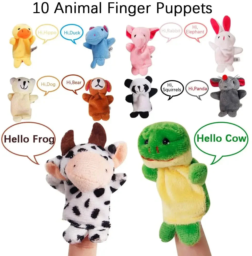 Nestora StoryPals – Baby Animal Finger Puppets | Plush Hand Toys for Family Fun
