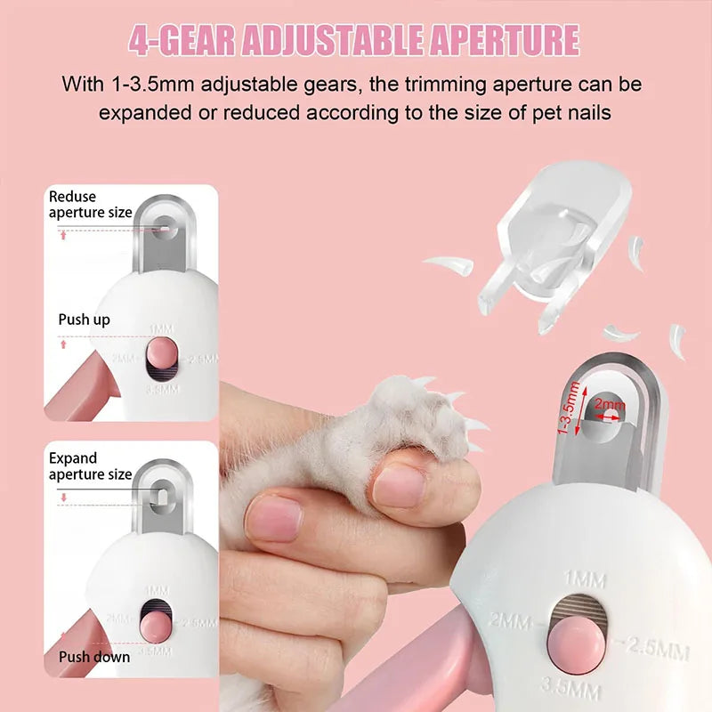 Nestora TrimGuard – Pet Nail Clipper with Adjustable Hole & Nail File | Safe Grooming Tool for Cats & Dogs