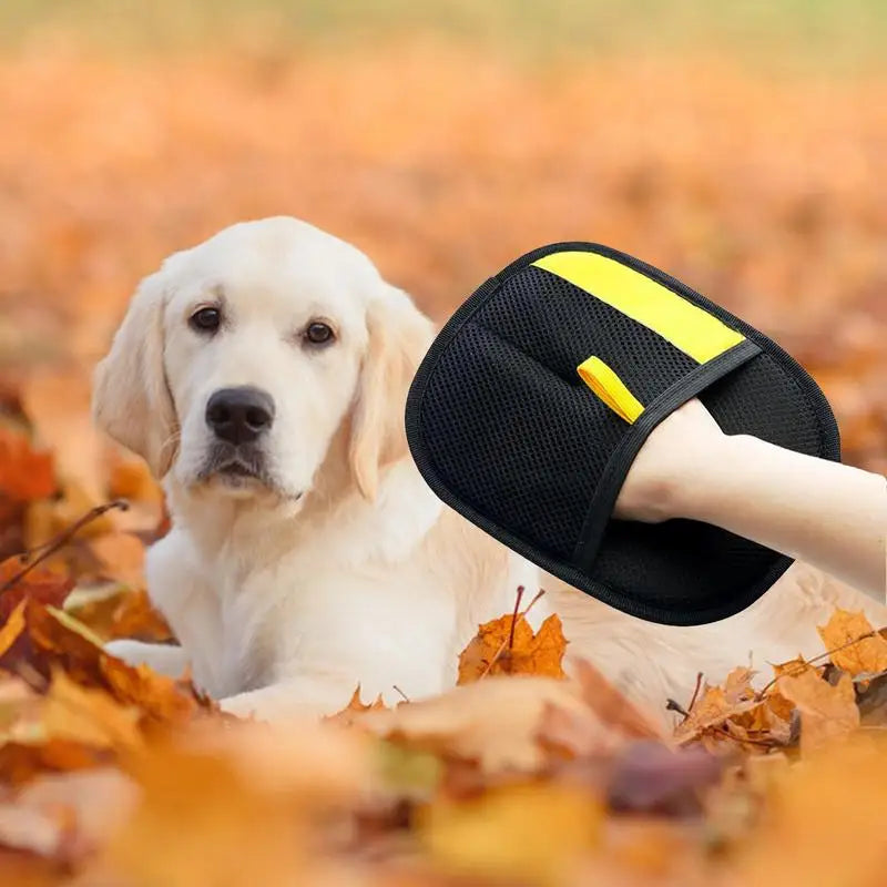 Nestora DualTouch – Double-Sided Grooming Glove | Deshedding & Massaging Brush for Dogs & Cats