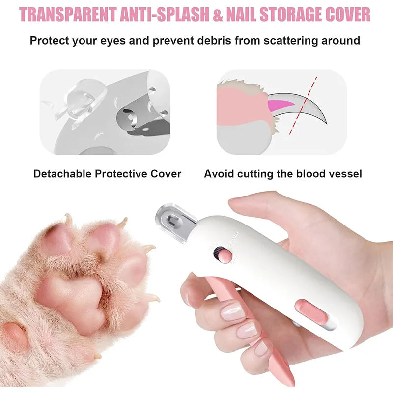 Nestora TrimGuard – Pet Nail Clipper with Adjustable Hole & Nail File | Safe Grooming Tool for Cats & Dogs