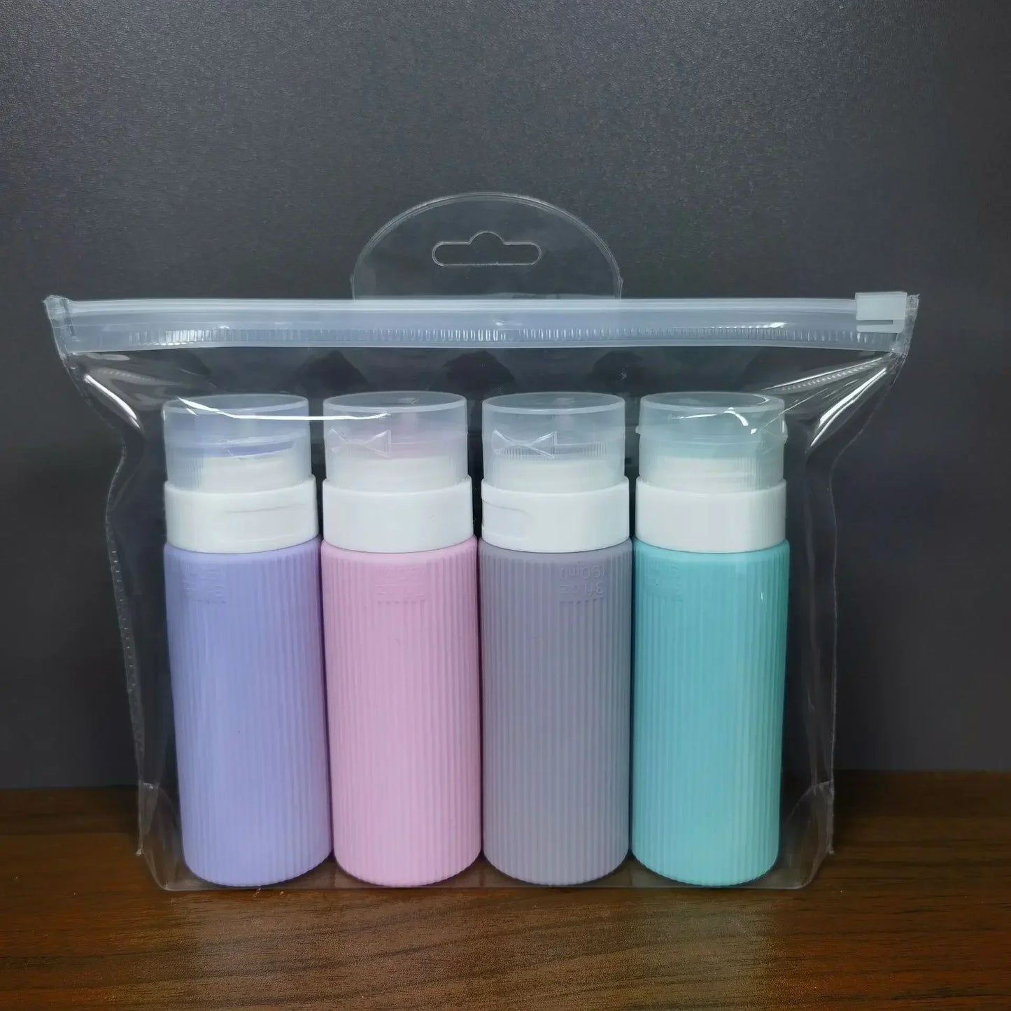Nestora TravelDrop – 4-Pack Silicone Bottles | Leak-Proof Toiletry Set (100ml)