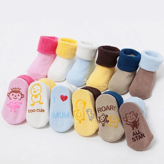Baby Socks Newborn Cartoon Animal Baby Thick Warm Socks Non Slip 0 3 Months 6 Months Baby Girls Boys Floor Kids Socks