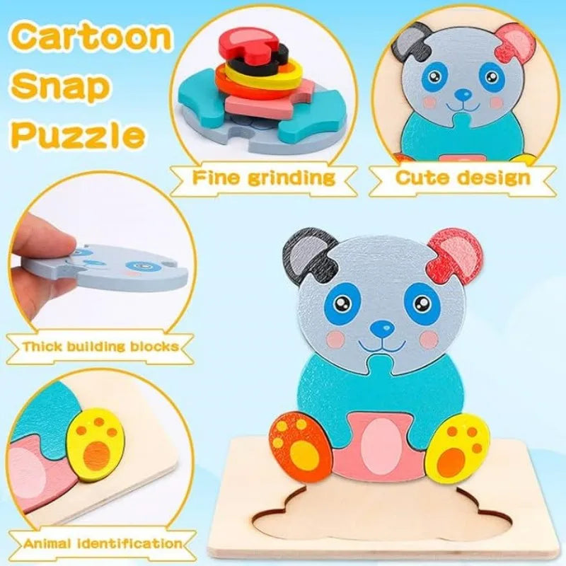 Nestora MiniMatch – Montessori Wooden Puzzle Set | Early Learning Toy for Toddlers