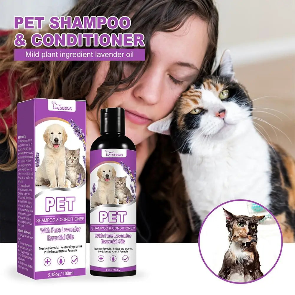 Nestora GlowBath – Fragrant Pet Shampoo for White-Haired Dogs & Cats