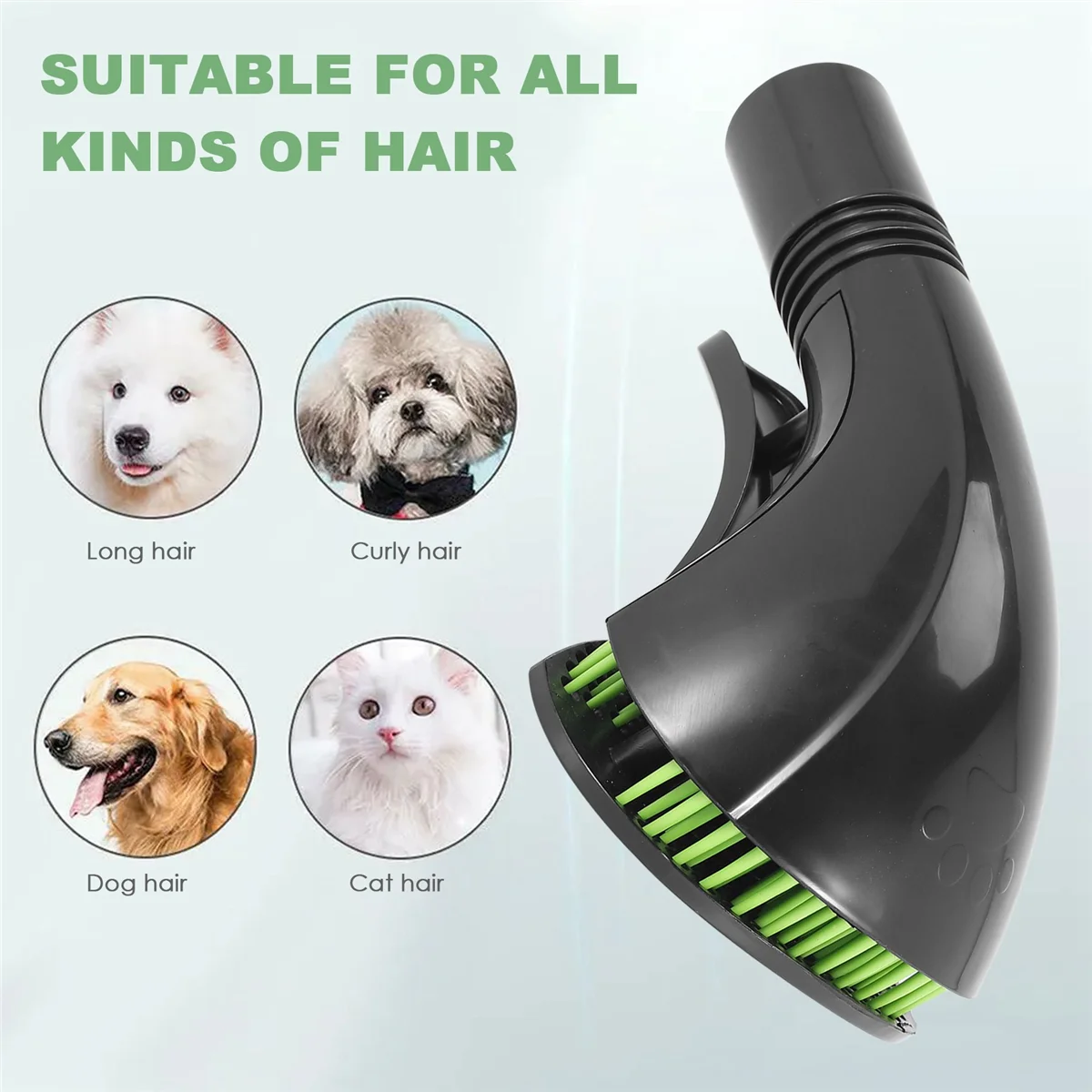Nestora VacuGroom Flex – Pet Brush with Vacuum Cleaner Adapter
