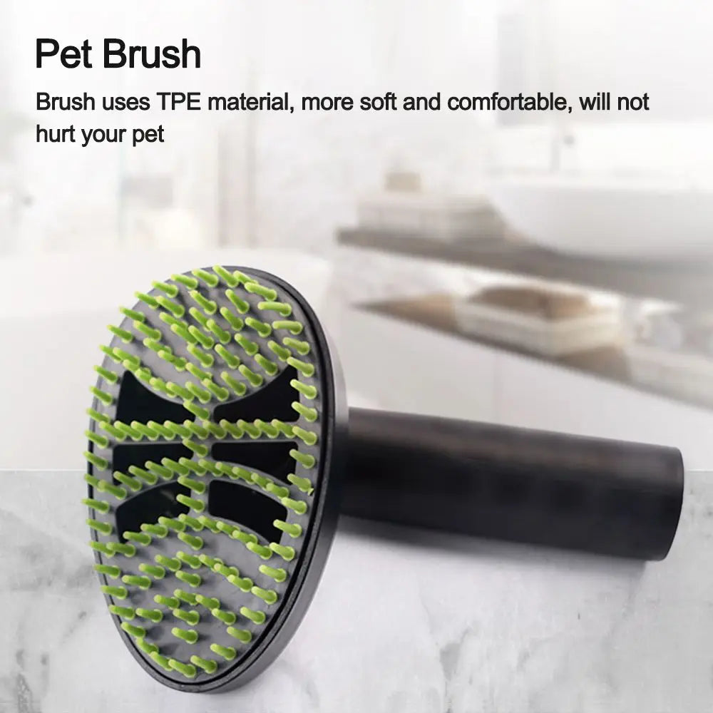 Nestora VacuBrush – Grooming Brush with Vacuum Cleaner Adapter for Pets