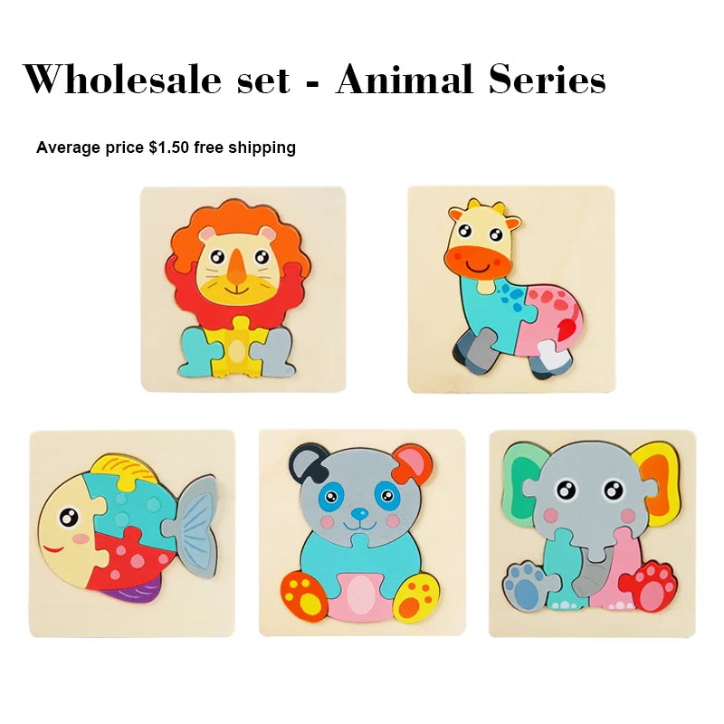 Nestora MiniMatch – Montessori Wooden Puzzle Set | Early Learning Toy for Toddlers