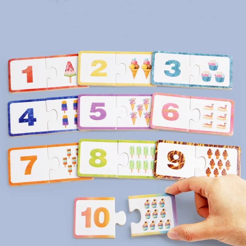 Nestora NumMatch – Montessori Wooden Puzzle | Early Math & Shape Learning Toy