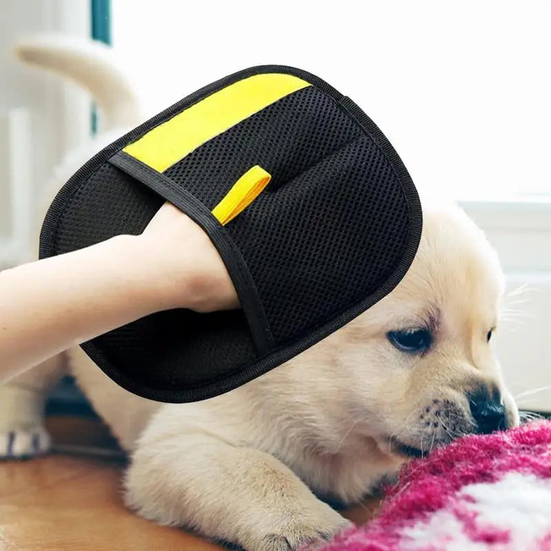 Nestora DualTouch – Double-Sided Grooming Glove | Deshedding & Massaging Brush for Dogs & Cats