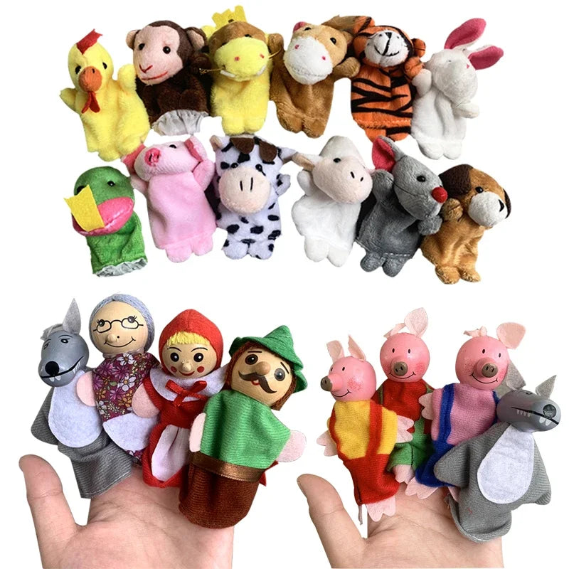 Nestora StoryPals – Baby Animal Finger Puppets | Plush Hand Toys for Family Fun