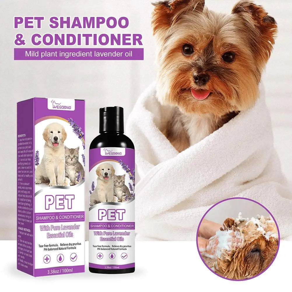Nestora GlowBath – Fragrant Pet Shampoo for White-Haired Dogs & Cats