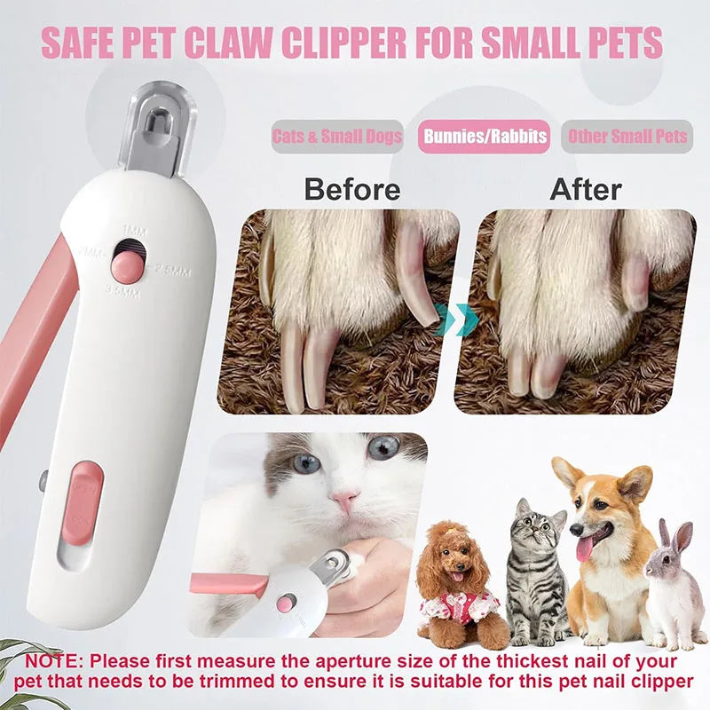 Nestora TrimGuard – Pet Nail Clipper with Adjustable Hole & Nail File | Safe Grooming Tool for Cats & Dogs