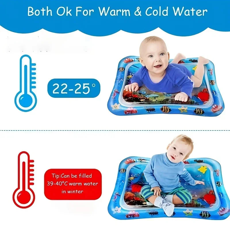 Nestora AquaNest – Inflatable Tummy Time Mat | Sensory Water Play Cushion for Babies
