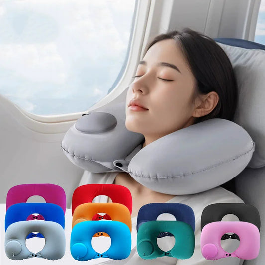 Nestora AirRest – Inflatable Travel Neck Pillow | U-Shaped Cervical Support