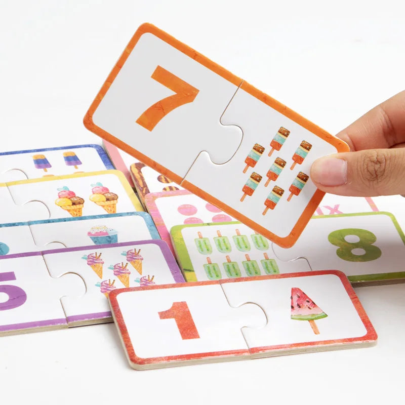 Nestora NumMatch – Montessori Wooden Puzzle | Early Math & Shape Learning Toy