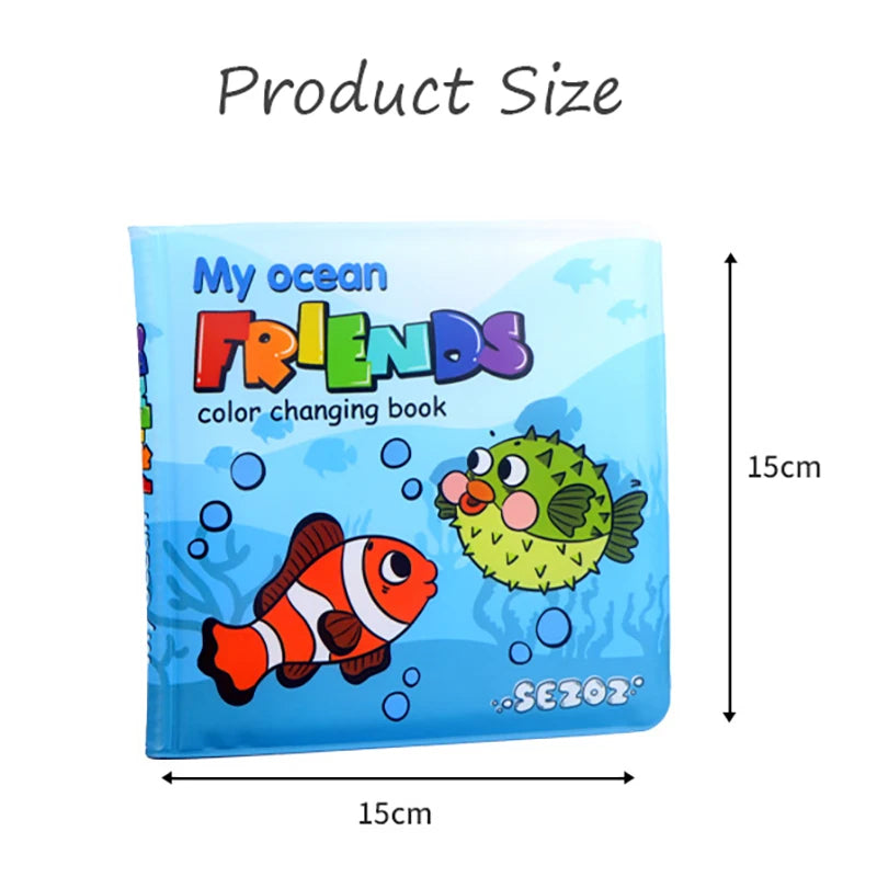 Nestora SplashPages – Baby Bath Book | Magic Water Coloring & Sensory Fun for Toddlers