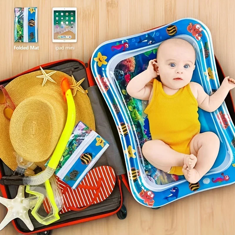 Nestora AquaNest – Inflatable Tummy Time Mat | Sensory Water Play Cushion for Babies