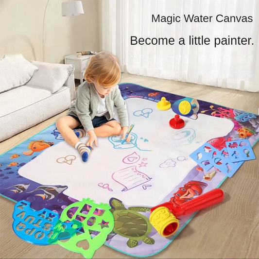 Nestora AquaDoodle – Magic Water Drawing Mat | Reusable Coloring Play Mat for Kids