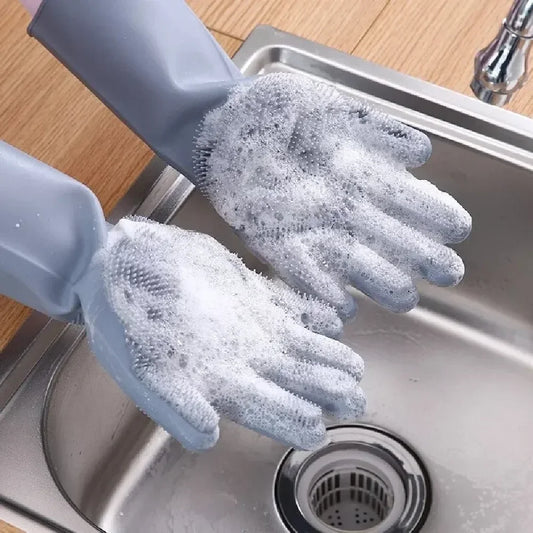 Nestora DishGlide – Magic Silicone Cleaning Gloves | Scrub & Rinse with Ease