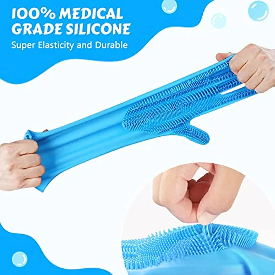 Nestora ScrubEase – Pet Grooming & Bathing Glove | Shampoo Scrubber & Massager for Dogs & Cats