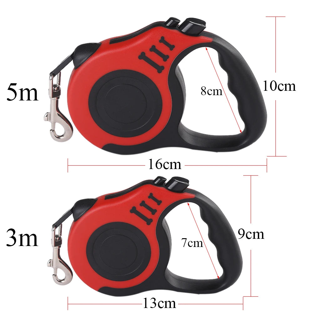 Nestora FlexiWalk – Retractable Dog & Cat Leash | 3m & 5m Nylon Lead for Small Pets