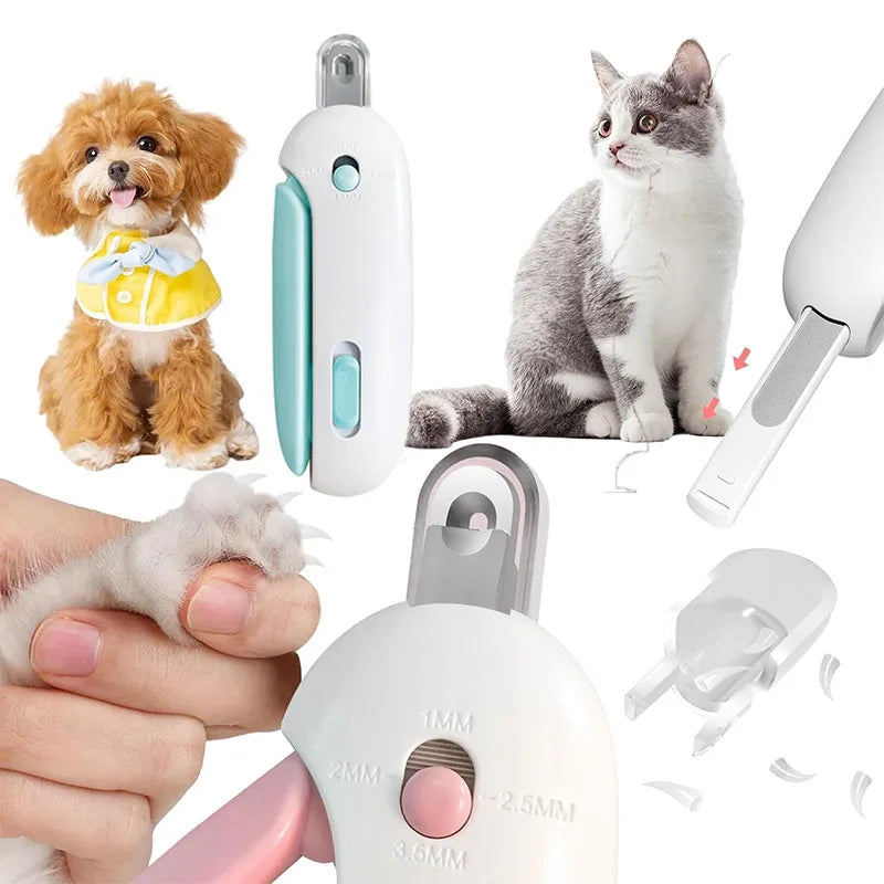Nestora TrimGuard – Pet Nail Clipper with Adjustable Hole & Nail File | Safe Grooming Tool for Cats & Dogs