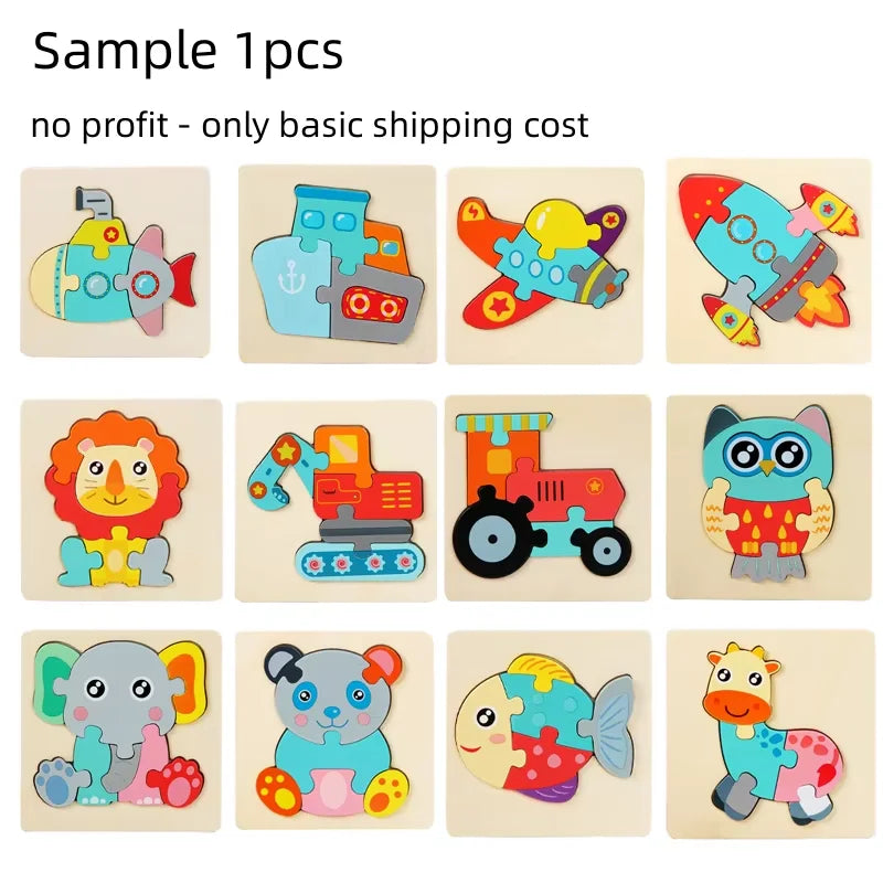 Nestora MiniMatch – Montessori Wooden Puzzle Set | Early Learning Toy for Toddlers