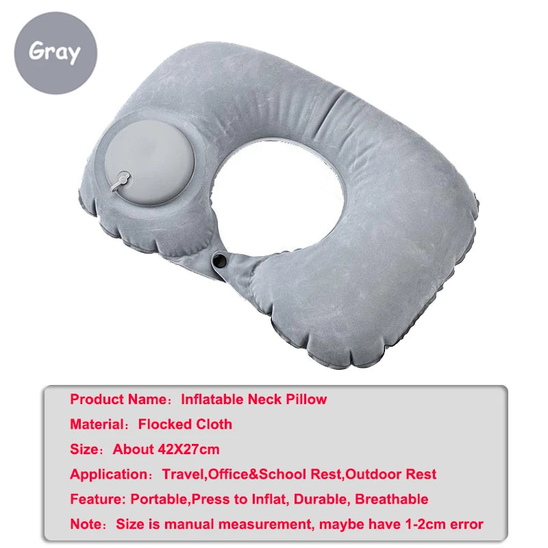 Nestora AirRest – Inflatable Travel Neck Pillow | U-Shaped Cervical Support