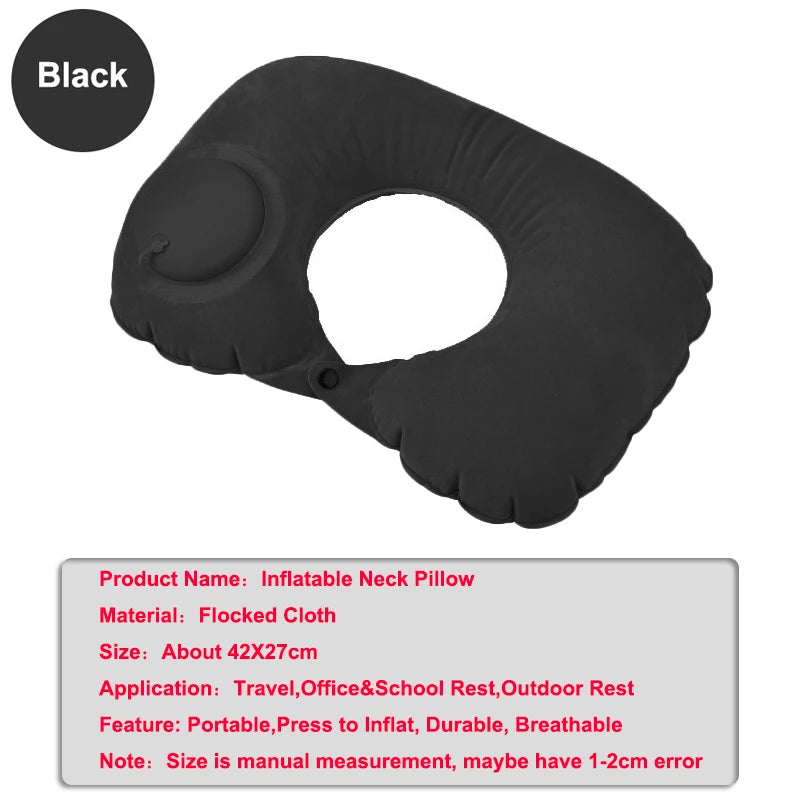 Nestora AirRest – Inflatable Travel Neck Pillow | U-Shaped Cervical Support