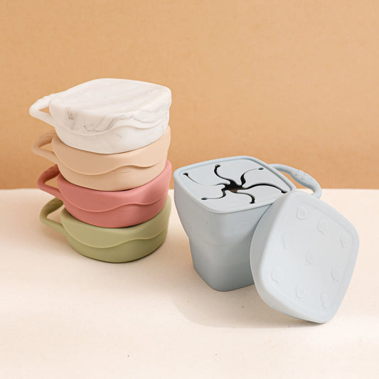Nestora BiteBloom – Silicone Suction Plate & Snack Cup Set | BPA-Free Feeding Kit for Toddlers