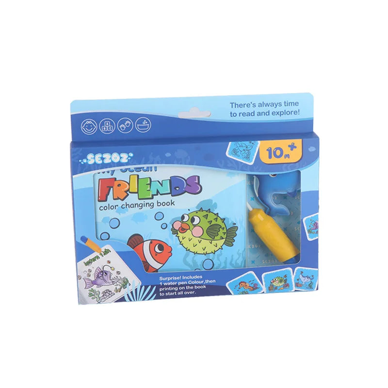 Nestora SplashPages – Baby Bath Book | Magic Water Coloring & Sensory Fun for Toddlers
